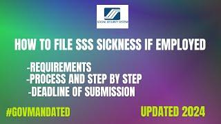 HOW TO FILE SSS SICKNESS IF EMPLOYED | PAANO MAG FILE NG SSS SICKNESS BENEFITS (EASY STEPS)