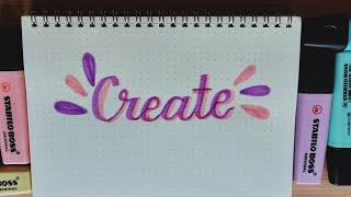Calligraphy using highlighter(stabilo) for lefty tutorial |Tagalog|Philippines|