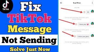 Tiktok message problem Solved | Cannot send message due to this user's privacy settings | Tiktok