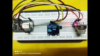 NodeMCU based C02 measurement using a MQ135 Gas Sensor with an OLED display.