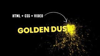 Golden Dust Text Reveal Animation Effects | Just For Fun