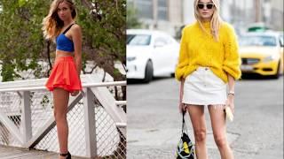 Micro short skirt outfit styling