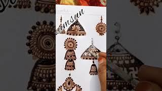 Jhumka design||sn creations||organic mehandi||small design||