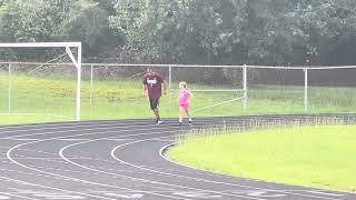 Stallions Track Coach Paul - Showing Savannah How to Get Her Knees Up