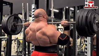 190 KG Standing Barbell Shoulder Press - Giant Ivan Makarov