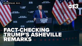 Political experts fact-check, debunk Trump's claims in his Asheville speech