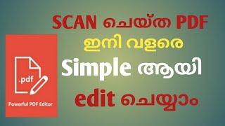 PDF editor | How to edit scanned PDF files| Malayalam Video|