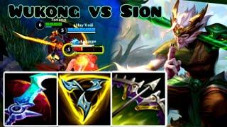 HOW TO BEAT SION AS WUKONG | WILD RIFT BARON LANE BUILD AND RUNES