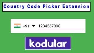 Country Code Picker Extension for Kodular Eagle | Firebase Phone Authentication