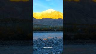 sun  set hunza river & ️  @WildNorth87 #nature #gilgitbaltistan #youtube #shorts