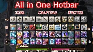 FFXIV Collapsible Hotbars - CLEAN HUD Demo (Endwalker)