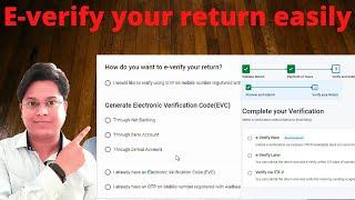 E-Verify your ITR in new income tax portal