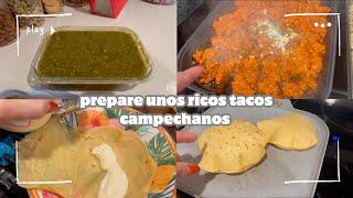 PREPARE UNOS RICOS TACOS QUI NO DURAN LAS TORTILLAS RECIEN HECHAS