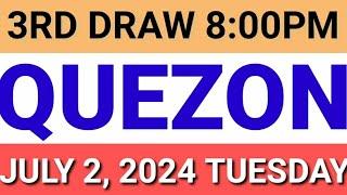 STL - QUEZON July 2, 2024 3RD DRAW RESULT