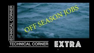 General winter boat jobs ; deck & engine maintenance, removing the fore stay and much more!