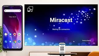 MIRACAST: How to connect android phone to SUREWHEEL Q3 projector,  method 2