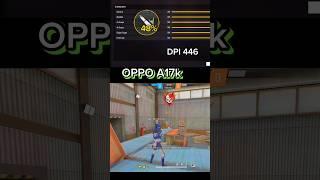 OPPO A17K headshot sensitivity settings for Free Fire #shorts #viral #free_fire_shorts