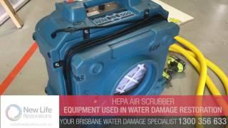 Hepa Air Scrubber Used In Water Damage Restoration (Brisbane)