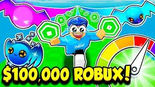 Spending $100,000 ROBUX To Become THE FASTEST IN RACE CLICKER!