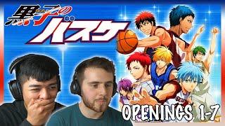 KUROKO NO BASKET Opening 1-7  REACTION! || Anime OP Reaction