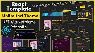 React NFT Marketplace Website Template | Unlimited Theme Color | Build React Js NFT Marketplace