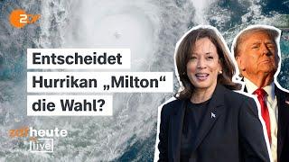 Erst "Helene", jetzt "Milton": Wie Ex-Präsident Trump Wahlkampf mit Hurrikans macht | ZDFheute live