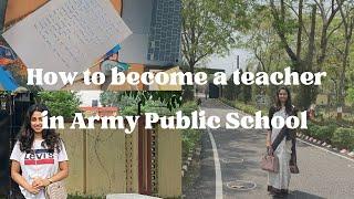 How I became an Army Public school teacher!