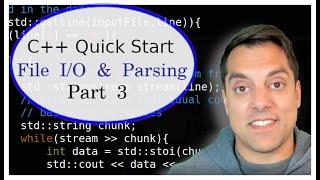 [C++ Quick Start Part 3/4] Read, write, and parse files(fstream, string, & stringstream) in 31 min.