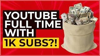 How I'm Doing YouTube Full Time (with 1k Subs): YouTube Business Model