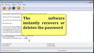 Password Recovery for Excel 95-2021