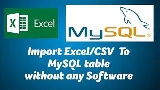 Import Excel / CSV  To MySQL table without any Software
