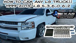 Step By Step How To Cam LS Trucks Silverado Sierra 4.8 5.3 6.0 6.2 Single Bolt To 3 Bolt Conversion