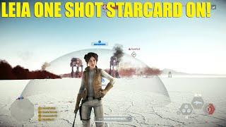 Leia with her super deadly one shot card on! - Star Wars Battlefront 2