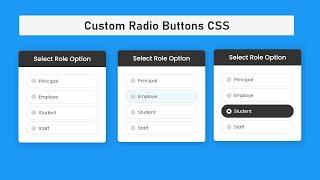 How to make Custom Radio Buttons with HTML and CSS Project