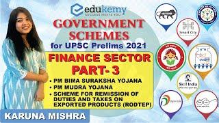 Finance Sector Schemes - Part 3 | Important Government Schemes for UPSC Prelims 2021