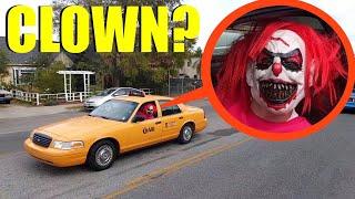 if you see this clown taxi driver, do not get in the car! Run Away FAST!!