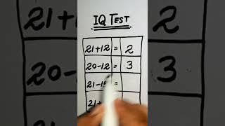 IQ Test | solve and subscribe channel thanks | #shorts