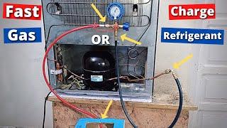 How To Charge Gas/Refrigerant In A Refrigerator - R134A Freon