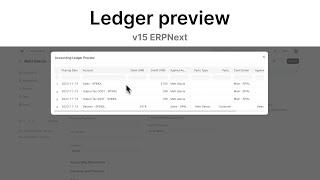 Ledger Preview | ERPNext v15