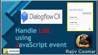 Handle List using JavaScript event in Dialogflow CX messenger