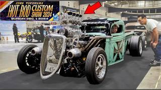 !! American Cars invade JAPAN !! MOONEYES Hot Rod & Custom Show | Saturday Setup Day [アメ車達]