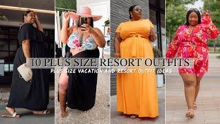 10 PLUS SIZE VACATION & RESORT OUTFIT IDEAS FOR A LARGE BELLY | RESORT WEAR | From Head to Curve