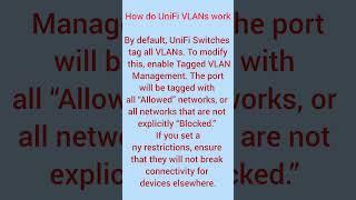 How do UniFi VLANs work? #unifivlans #shorts #shotfeeds