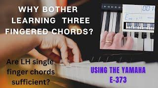 Keyboard Left Hand Chords - why bother with 3 finger chords? Tutorial.