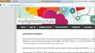 Developing with mydigitalstructure - Advanced Search, Create, Edit