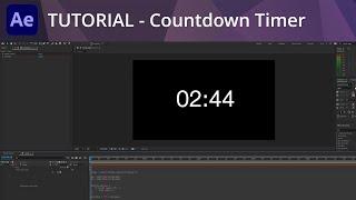 After Effects Tutorial - Creating a Countdown Timer Using Expressions