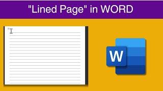 How to make lined paper in Microsoft word|Lined worksheet in Microsoft word| Lined page in Word