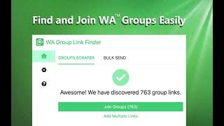 How to find and join WhatsApp groups in bulk? - WhatsApp Group Link Finder