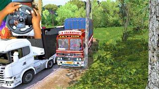 Ashok Leyland Truck Performance on heavy hill #2 || Ets2v1.35 || New MDEI Map || Logitech G29