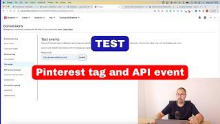 Test Pinterest Tag and API events